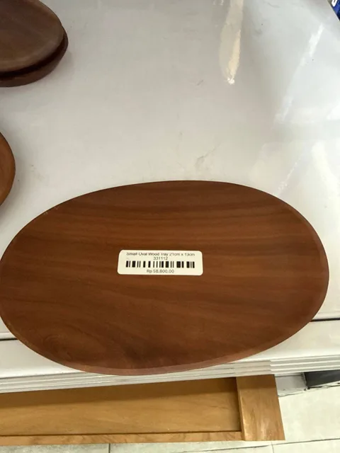 поднос деревянный овальный 21×13 см